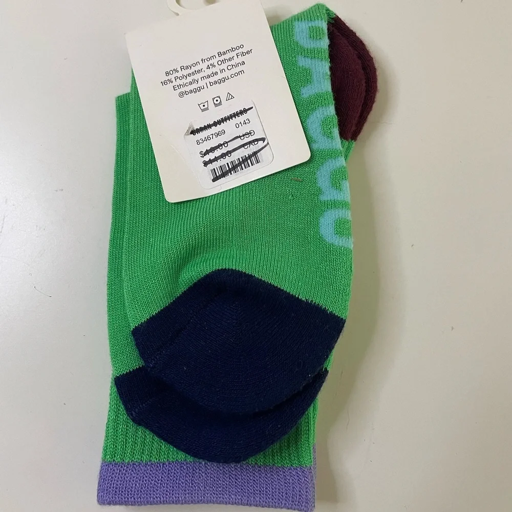 NWT BAGGU Ribbed Mix Socks